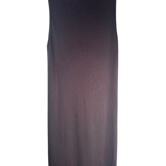 ZARA Sleek Deep Small  Brown Turtleneck Midi Bodycon Dress Stretch Fabric - Picture 6 of 14